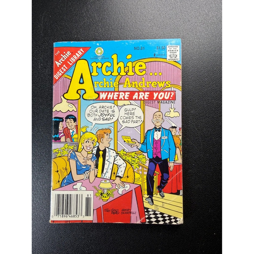 Archie Digest Library No 81 Archie Andrews Where Are You Vintage 1987 Comic Book